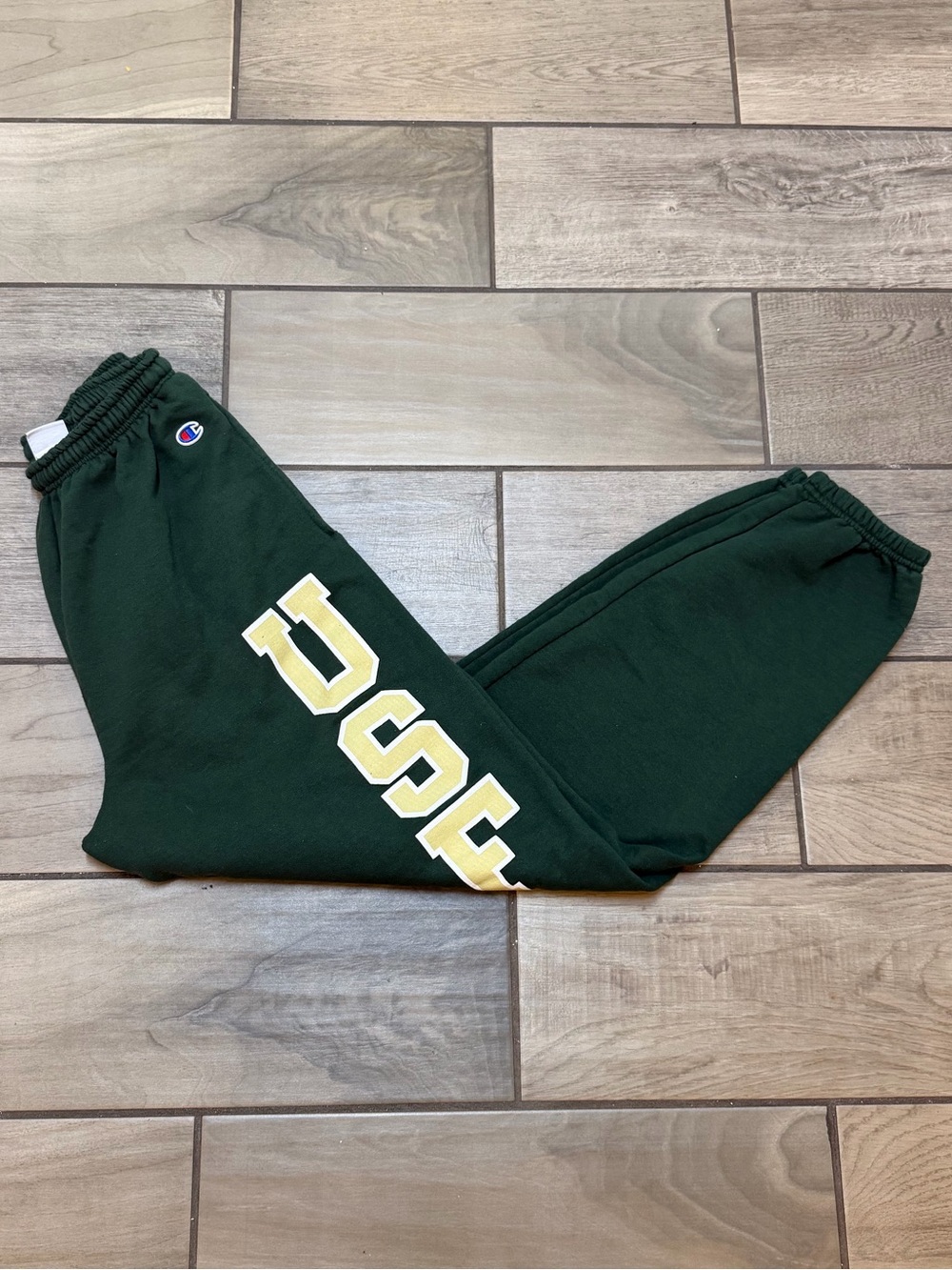 Champion USF Bulls Green Reverse Weave Style Sweatpants Joggers